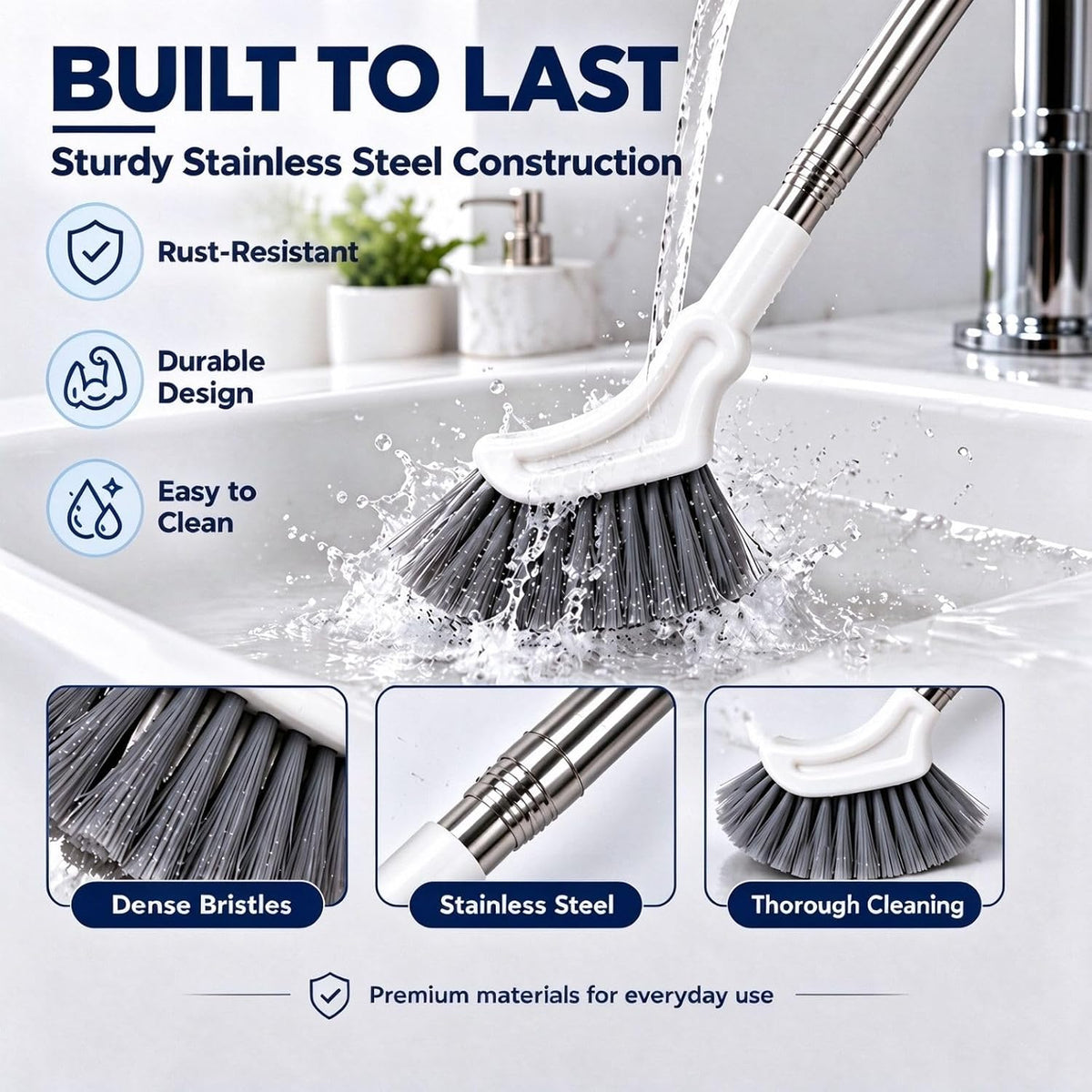 Multifunctional Extendable Floor Scrub Brush, Crevice Cleaning Brush