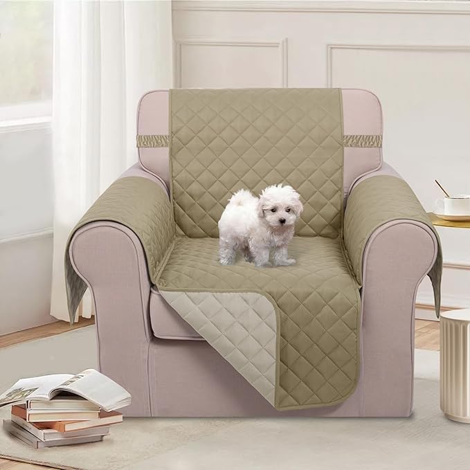 U-NICE HOME Reversible Oversized Chair Covers Quilted Water Repellent Pet - Image 2