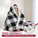 PU MEI Sherpa Fleece Throw Blanket 60" x 80" Reversible Plush Fluffy Large Big - Image 3