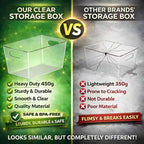 6 Pack Clear Plastic Storage Bins, Kitchen&Pantry Organizer Large