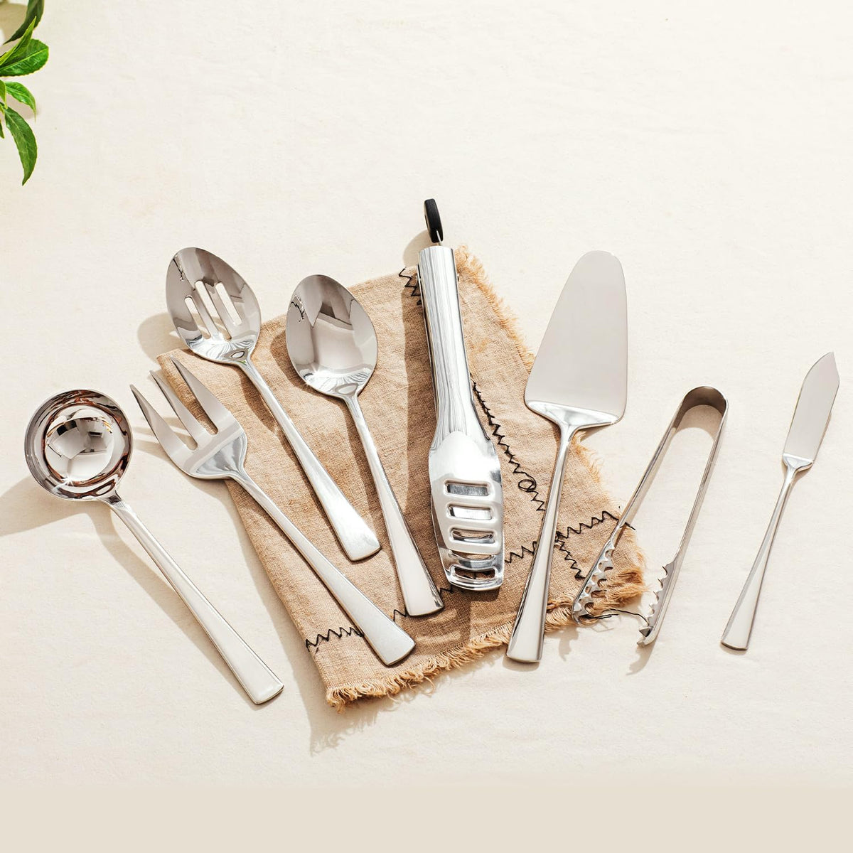 10 Piece 18/10 Serving Utensils Set, Stainless Steel Serving Set