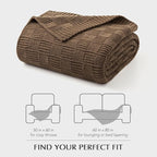 EVERGRACEHOME Modern Checkered Chenille Throw Blanket, Soft Cozy Plaid Knitted - Image 8