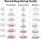 OLANLY Blush Round Rugs for Bedroom - Image 8