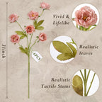Waipfaru 6Pcs Pink Peony Artificial Flowers for Vase