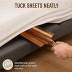 Acacia Wood Mattress Lifter Tool for Changing Sheets, Ergonomic Bed Making Helper for Seniors, Sheet Tucker for Linens