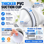 Shower Grab Bars for Seniors, Updated 12" Shower Suction Handles, 2 Pack