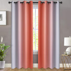 Yakamok Light Blocking Ombre Curtains, Room Darkening Window Drapes - Image 2