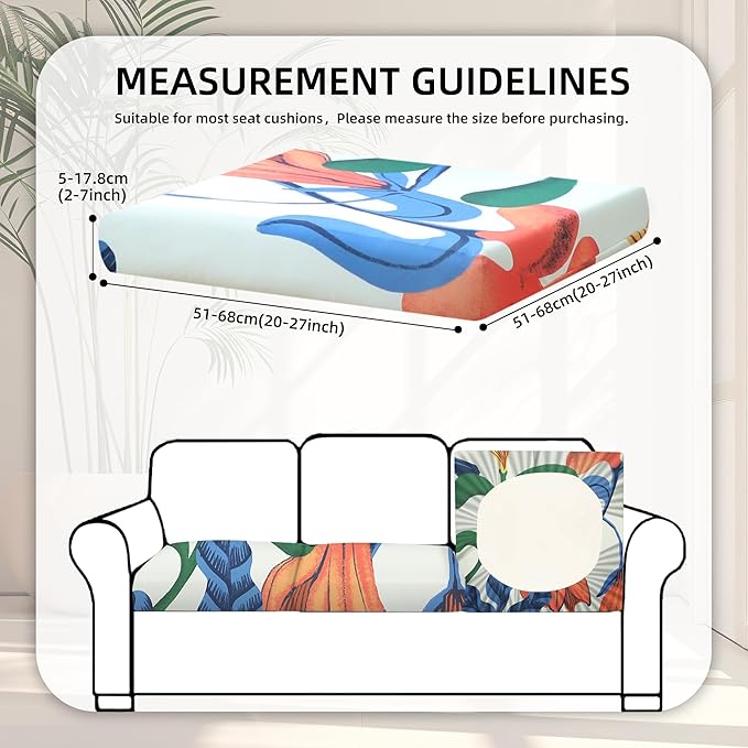 8Pcs Stretch Patio Cushion Covers, Outdoor Couch Covers Replacement, Outdoor - Image 2