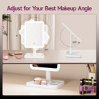 FUNTOUCH Rechargeable Vanity Makeup Mirror with Lights, White