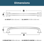 Franklin Brass (10-Pack) – Champagne Bronze Cabinet Handles, 5-1/16 Inch Hole Center, Pulls for Drawers, Kitchen Cabinet Door, Dressers | Lombard