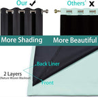 Yakamok 100% Blackout Lined Pair Curtains, Window Treatment Thermal Insulated - Image 5