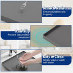 Dehumidifier Mat for Home Dehumidifiers, Mini Dehumidifier Drain Pan Prevent Leaks, Waterproof De humidifier Tray, Non-Slip Drain Mat Prevents Water from Pooling Underneath, Grey, 12"x10"