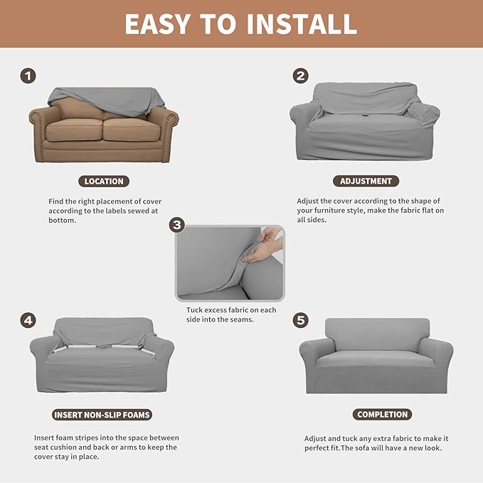 Easy-Going 100% Waterproof Chair Couch Cover, Dual Waterproof Sofa Cover - Image 5