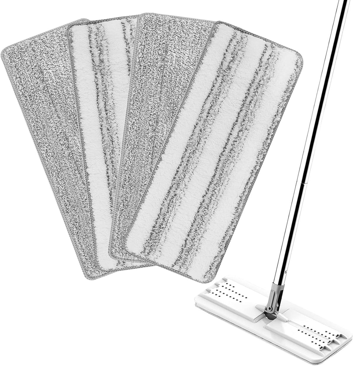 8 Pack Mop Replacement Pads Compatible with Joymoop Flat Mop