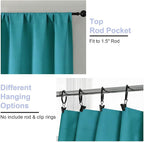 Simplebrand Ava Teal Blackout Curtains - Image 4