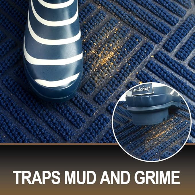 Mibao Front Door Mat, Dirt Trapper Welcome Mat - Image 3