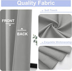 Simplebrand Silver Grey Blackout Curtains - Image 3