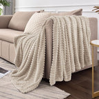 BEDELITE Fleece Throw Blanket for Couch – 3D Ribbed Jacquard Soft and Warm - Image 7