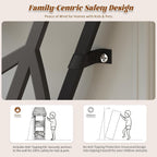 HavenlyYouth Leaf Design Console Table for Entryway, 3-Tier Storage, 30mm Thick Industrial Metal Frame, Easy-to-Assemble Narrow Accent Table, Space-Saving for Hallway, Entrance, Foyer.Gray