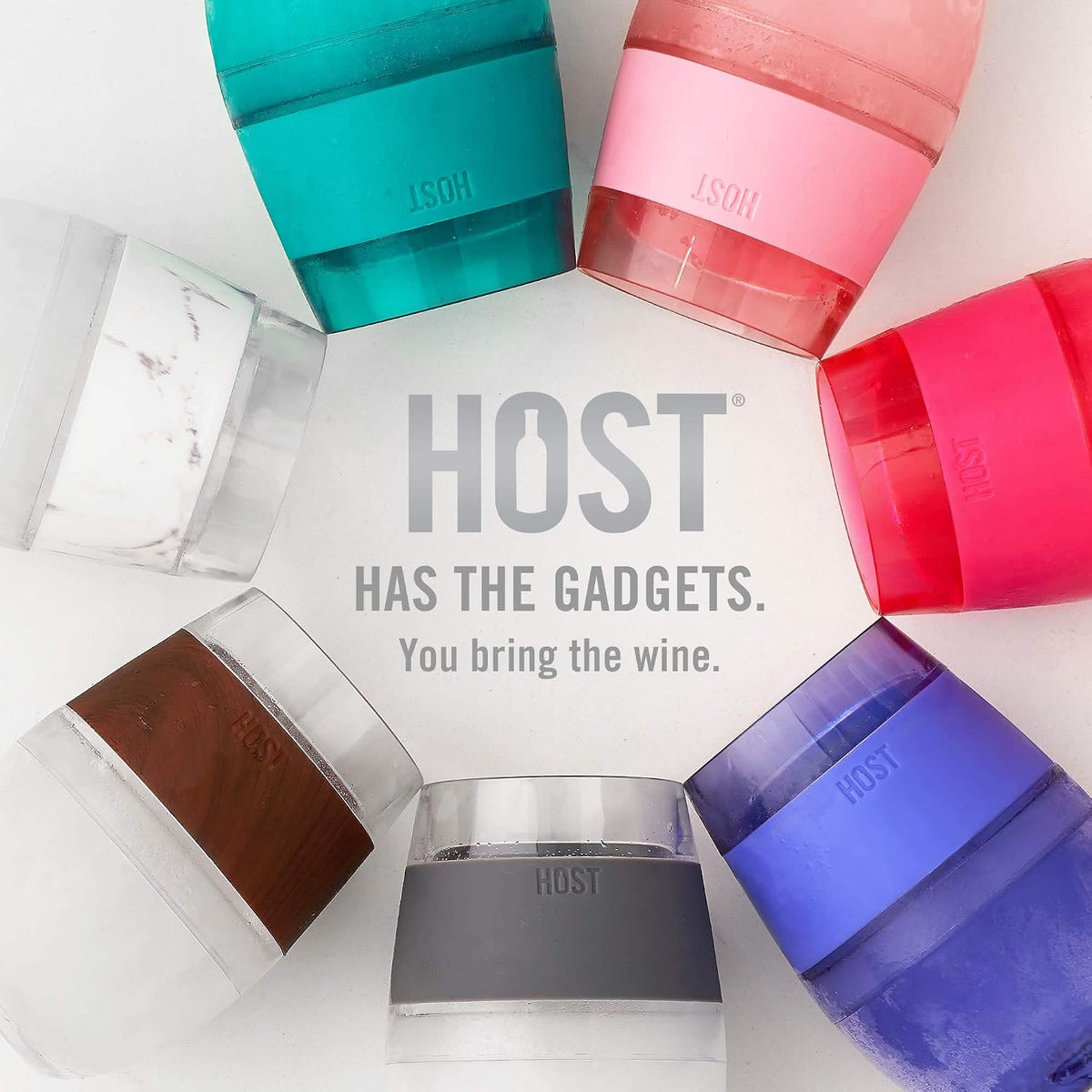 Host Cooling Cup Set of 1 Plastic Double Wall Insulated Freezable Drink Chilling Tumbler with Freezing Gel, Wine Glasses for Red and White Wine, 8.5 oz, Translucent Purple