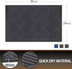 Mibao Front Door Mat, Dirt Trapper Welcome Mat - Image 2