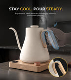 Epeios Gooseneck Electric Kettle with Temp Control,1200W,0.9L,Blush Pink