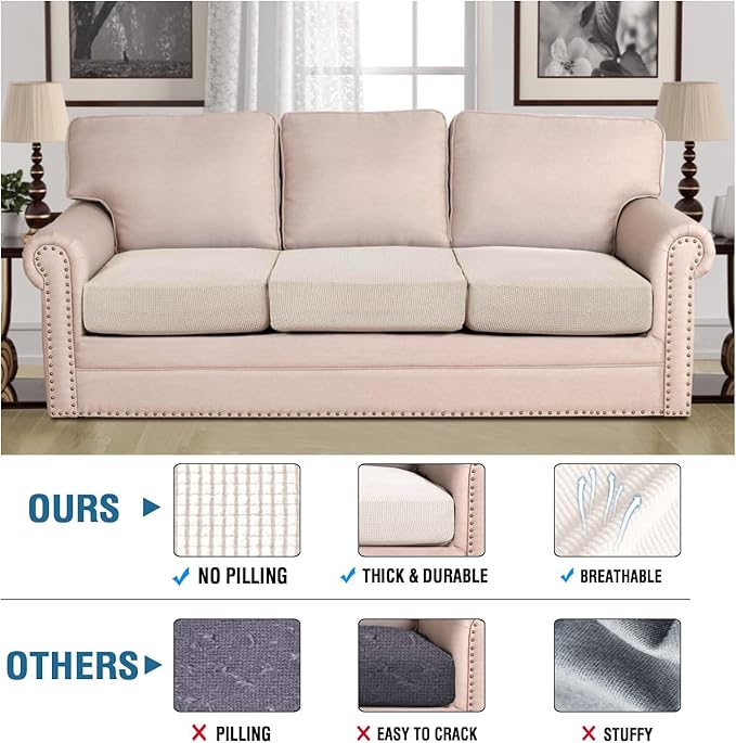 H.VERSAILTEX Super Stretch Individual Seat Cushion Covers - Image 2