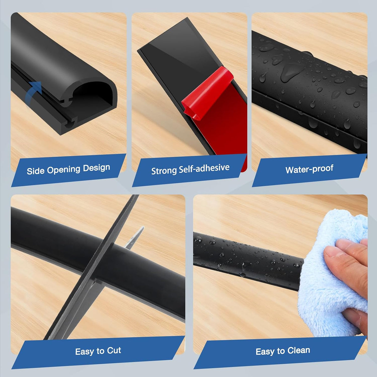 Silicone Cord Covers for Wires on Wall Cord Hider Self-Adhesive