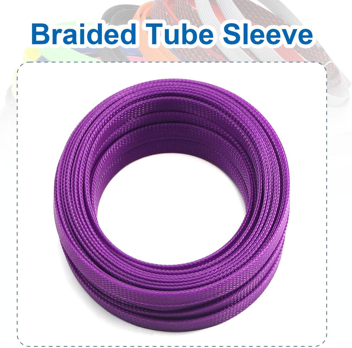 33ft PET Expandable Braid Cable Sleeving, 1/2" Cable Management Sleeve