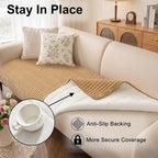 Smiry Couch Covers for Dogs, Non Slip Plush Washable Sofa Cover for Pets