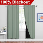 NICETOWN 100% Blackout Window Curtain Panels, Full Light Blocking Drapes - Image 2