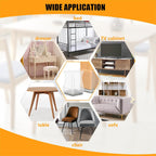 Clear Square Chair Leg Protector for Hardwood Floors (1 1/4 Inch)