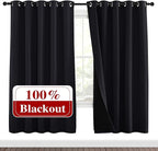 NICETOWN 100% Blackout Window Curtain Panels, Full Light Blocking Drapes by NICETOWN