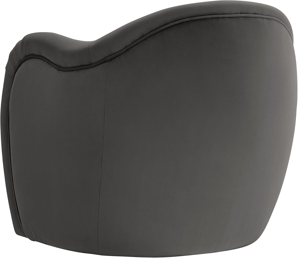 Modway Compose Barrel Chair with Performance Velvet Fabric in Storm Gray – Upholstered Accent Armchair with Curved Backrest – Cozy Lounge Chair for Reading – Round Comfy Single Sofa Club Chair