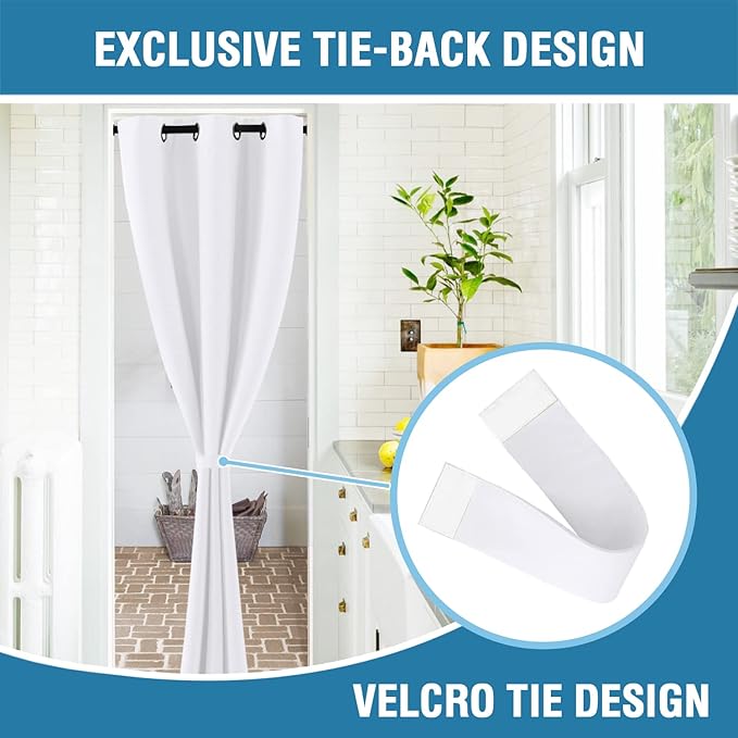 H.VERSAILTEX Doorway Curtain Blackout Closet Door Curtain Room Divider Window - Image 7