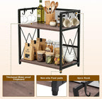 Coffee Bar Organizer, Kitchen Counter Organizer, Wood Coffee Bar Shelf