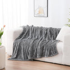 Grey Fleece Throw Blanket 50”×60” - Image 2