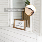 LIBWYS 3 Pcs Bathroom Sign Rustic Wood Farmhouse Bathroom Wall Decor