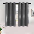 NICETOWN Grey Kitchen Blackout Short Curtain Panels by NICETOWN