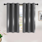 NICETOWN Grey Kitchen Blackout Short Curtain Panels by NICETOWN