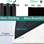 Yakamok 63 Inch Length 100% Blackout Curtains - Image 5