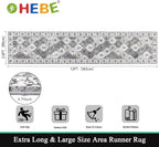 HEBE Hallway Runner Rug 2'8''x12' Washable Vintage Distressed Area Rugs Non - Image 2