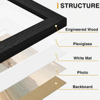 Vittanly 5x7 Picture Frames Set of 10 for Wall or Tabletop Display, Black