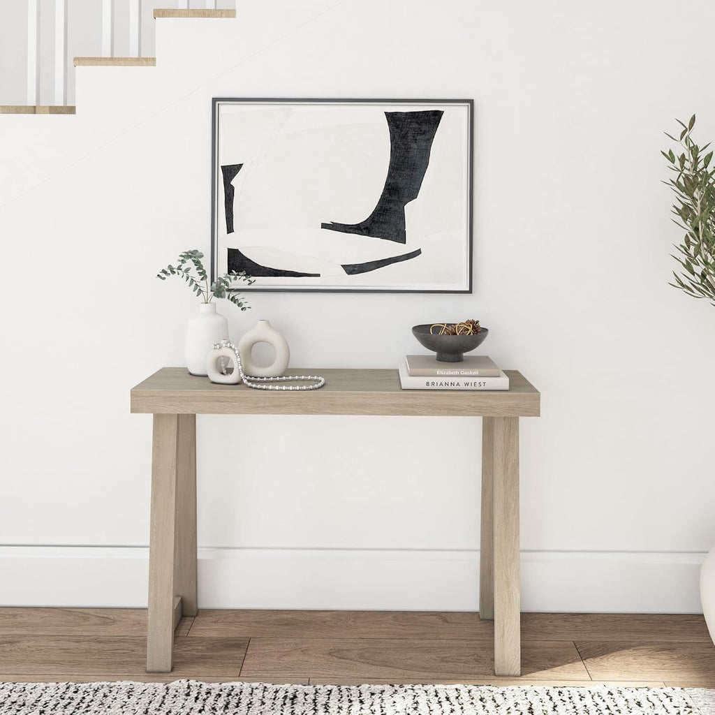 Plank+Beam Classic Console Table, 46 Inch, Seashell