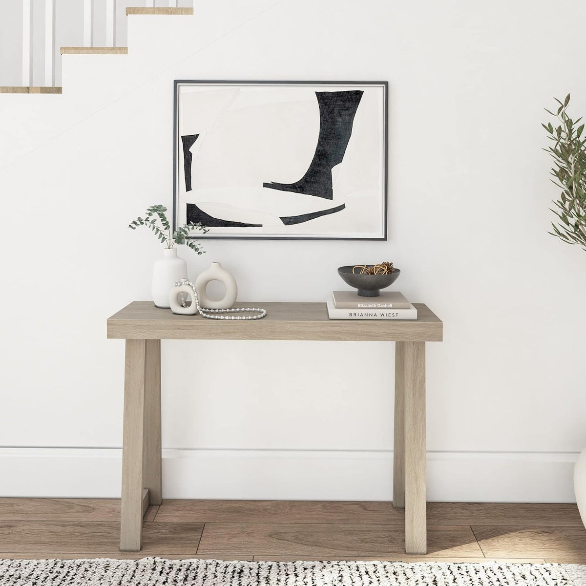 Plank+Beam Classic Console Table, 46 Inch, Seashell