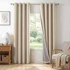 100% Blackout Shield Linen Blackout Curtains by 100BlackoutShield