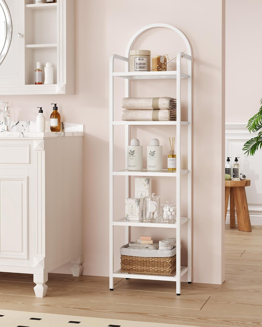 Hzuaneri Bookcase Bookshelf, Tempered Glass Bookshelves