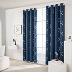 Deconovo Designer Series Silver Cubic Print Blackout Curtains - Image 7