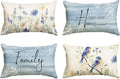 AVOIN colorlife Spring Saying Flowers Butterfly Bird Throw Pillow Covers by AVOINcolorlife