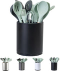 LIBODOUR Kitchen Utensil Holder,Extra Large 360°Rotating For Countertop